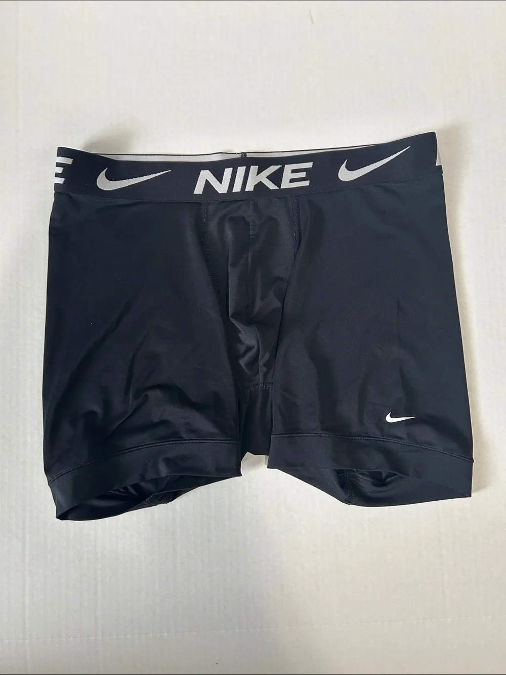 Nike Black Performance Compression Boxer Briefs with White Logos